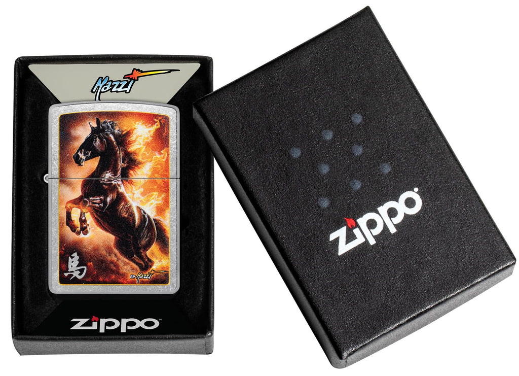 Zippo Animal Flair Design Armor High Polish Blue Pocket Lighter
