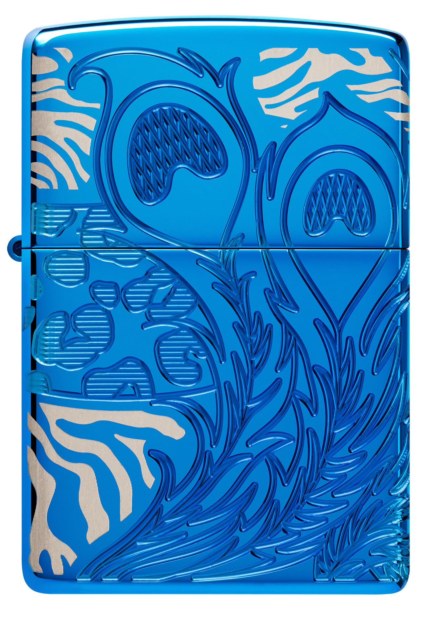 Zippo Animal Flair Design Armor High Polish Blue Pocket Lighter